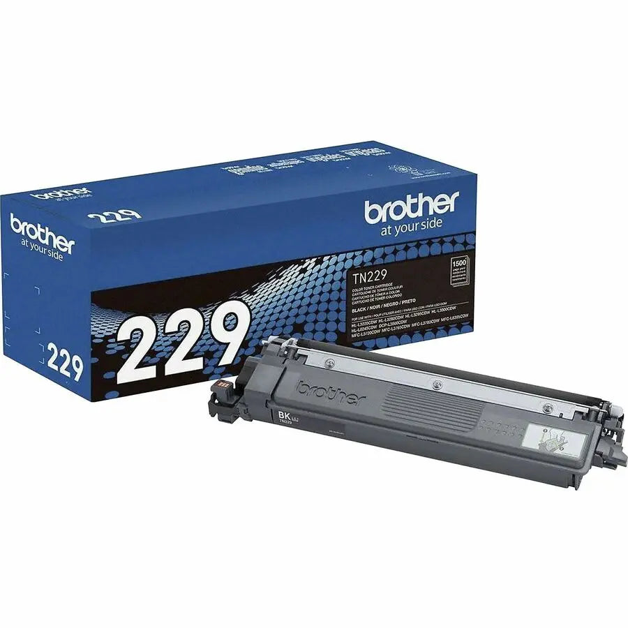 Brother TN229BK Standard Yield Black Toner Cartridge for Brother Color Printers