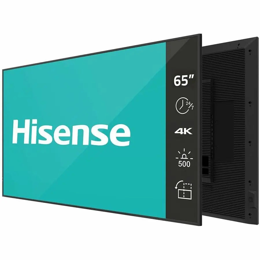 Hisense 65-Inch 4K UHD Digital Signage Display - Model 65DM66D for 24/7 Commercial Use