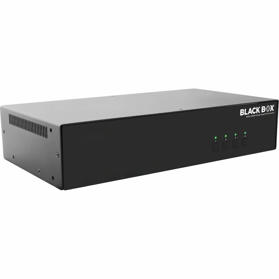 Black Box Corporation HD6224A-R2 4K60 HDMI Dual-Head 4-Port KVM Switch