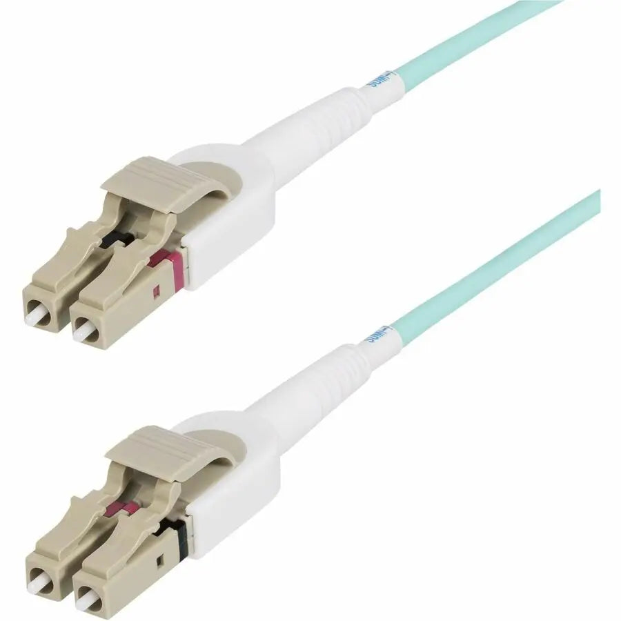 StarTech.com LC/LC OM4 Multimode Fiber Optic Duplex Patch Cable, 5m (16.4ft), Aqua