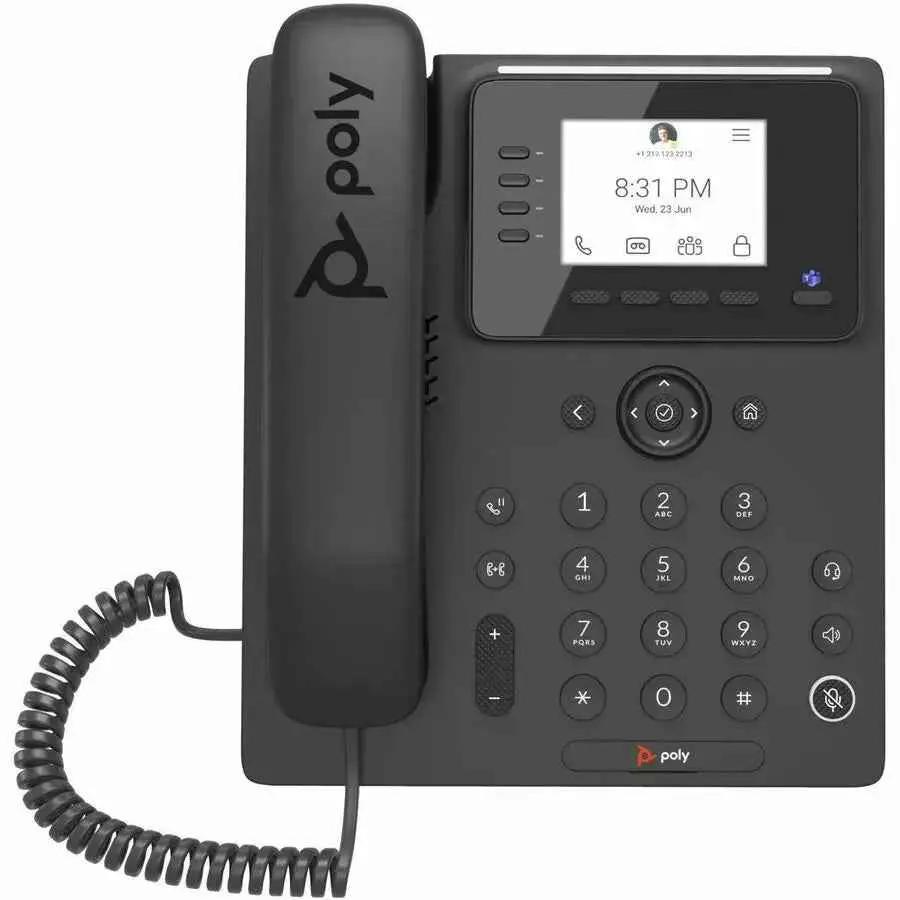 Poly CCX 350 IP Phone - Corded - Corded - Desktop, Wall Mountable - Black by HP Inc.
