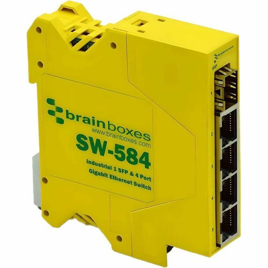 Brainboxes SW-584 1 SFP and 4-Port Industrial Gigabit Ethernet Switch