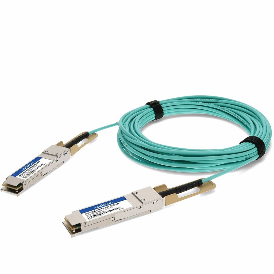 AddOn Brocade 100G-QSFP-QSFP-AOC-0501 Active Optical Cable – 5 Meter Multi-Mode Fiber, QSFP28 to QSFP28, TAA Compliant