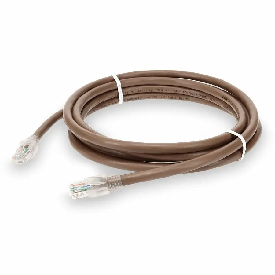 AddOn 10ft Brown CAT 6A PVC Ethernet Cable with Snagless Bubble Boot RJ-45 M/M