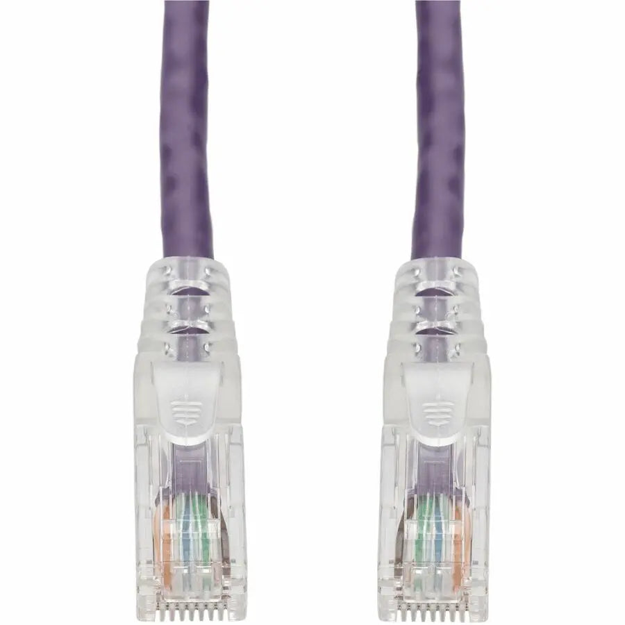 AddOn 25ft Purple CAT 6 PVC Ethernet Cable with Clear Snagless Boot – TAA Compliant RJ-45 Male to Male