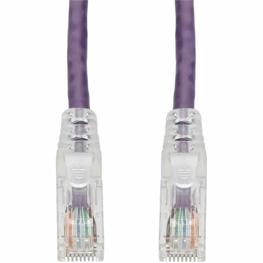 AddOn 25ft Purple CAT 6 PVC Ethernet Cable with Clear Snagless Boot – TAA Compliant RJ-45 Male to Male by ADDON