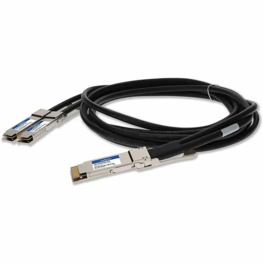 AddOn ARISTA/MELLANOX Compatible 400GBase-CU QSFPDD to 2xQSFP56 Passive Twinaxial Network Cable, 6.6 feet
