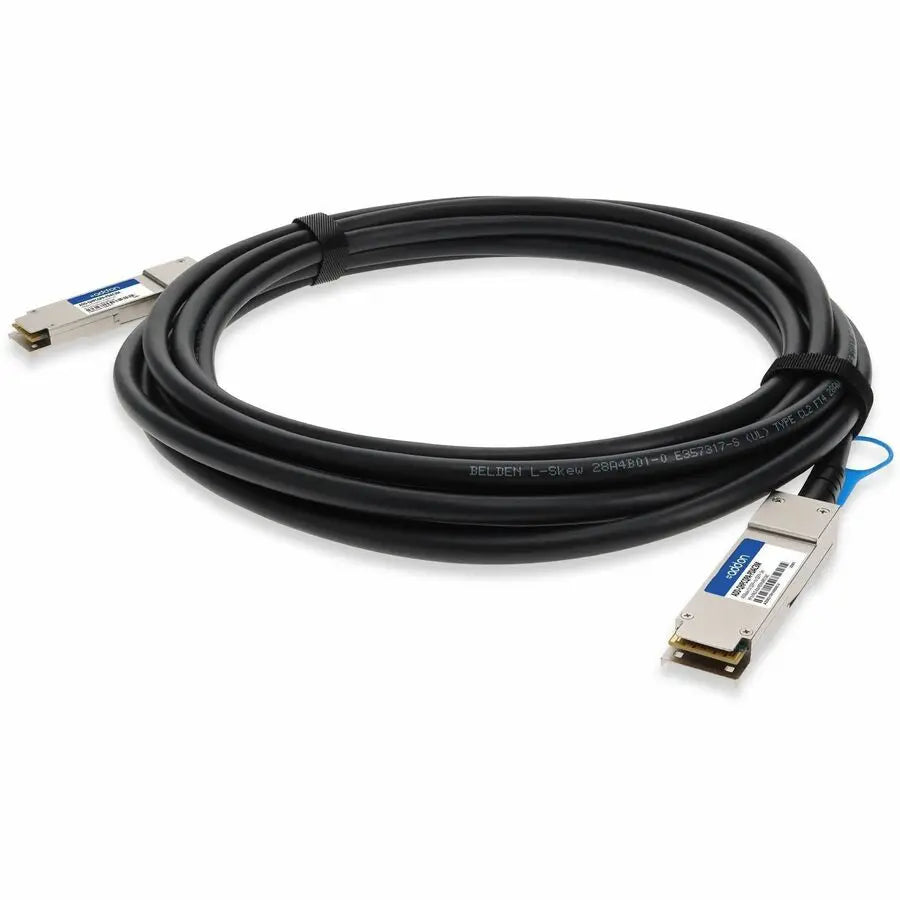 AddOn HP QSFP+ Patch Network Cable (Part No. ADD-QHPCQPA-PDAC3M) – 3 Meter Passive Copper 40GBase-CU Dual OEM Compatible TAA Compliant