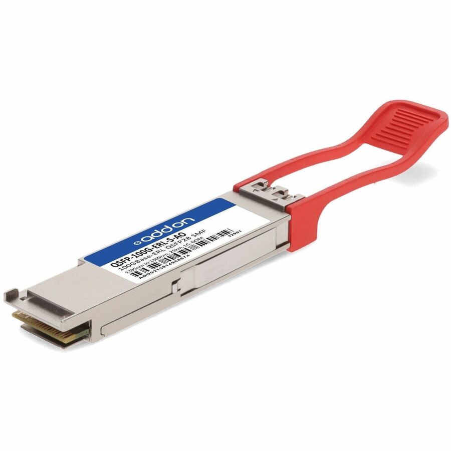 AddOn Cisco QSFP-100G-ERL-S Compatible 100GBase-ER4 QSFP28 Transceiver, 25km Single-Mode Fiber, LC Connector, TAA Compliant