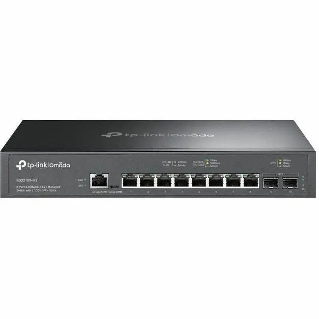 TP-Link Omada 8-Port 2.5G L2+ Managed Switch SG3210XM2 with 10G Uplink and Cloud Management