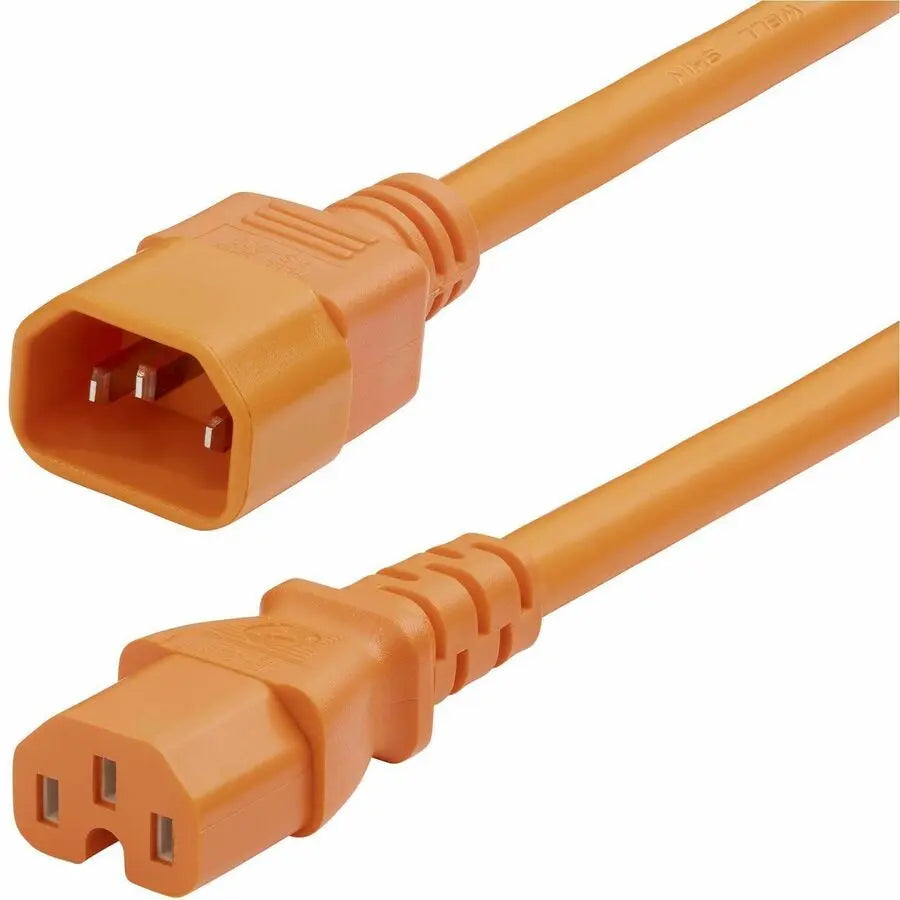 StarTech.com 6ft Heavy Duty PDU Power Cord with IEC 60320 C14 to C15 - Indoor Use, 14AWG, Orange