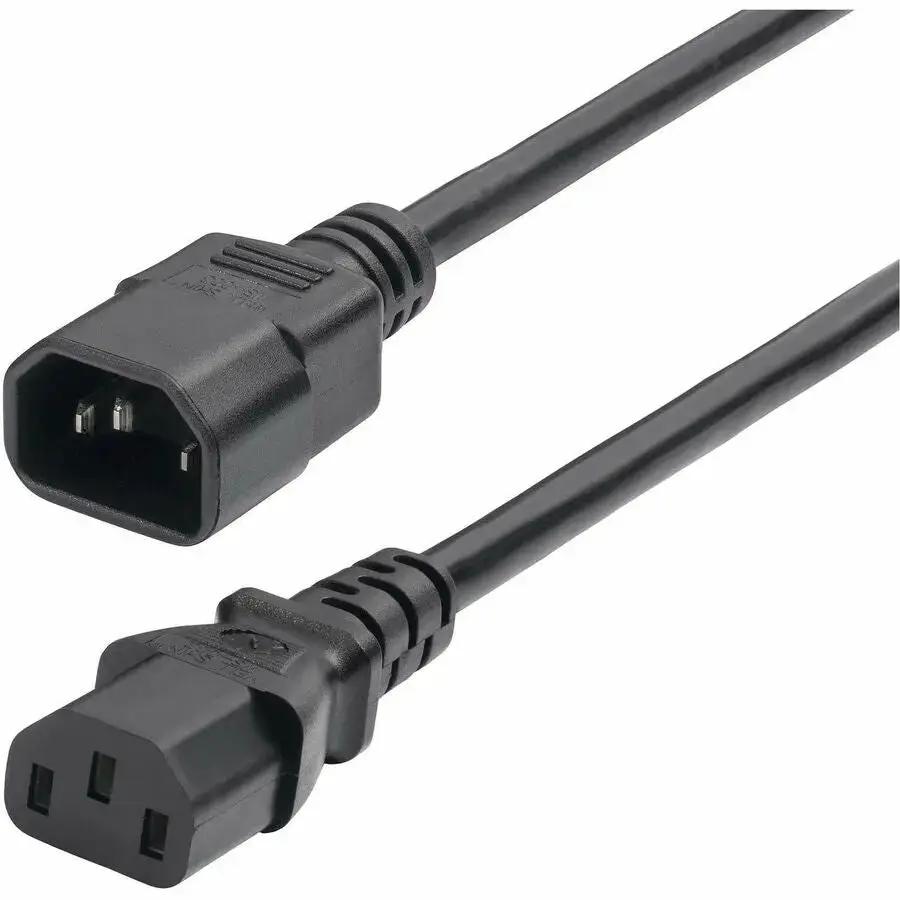 StarTech.com 1ft Power Extension Cord with IEC C14 to C13 Connectors – Heavy-Duty IT Power Cable by StarTech.com