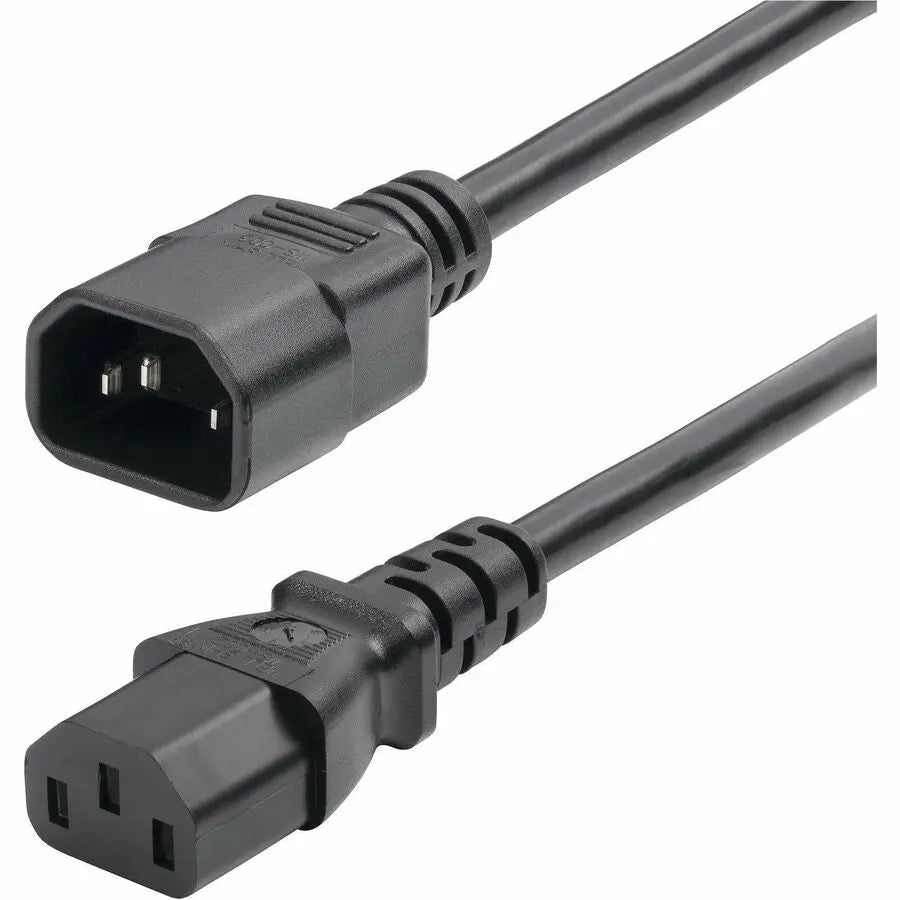 StarTech.com 2ft Power Extension Cord with IEC C14 to C13 Connectors – Safe, Reliable IT Power Cable