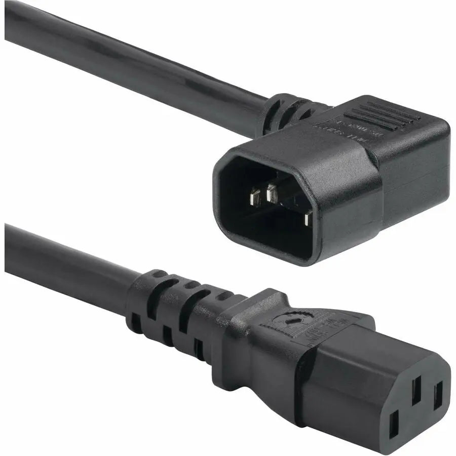 StarTech.com 6ft Heavy Duty Power Cord with Right Angle IEC 60320 C14 to C13 Connector