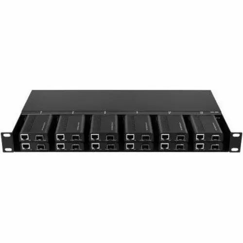 Axiom Mini-Media Converter Rack Mount Chassis AXG100818 for 12 Modules, 1U Size