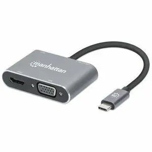 IC INTRACOM USB-C to HDMI & VGA 4-in-1 Docking Converter with Power Delivery – Space Gray