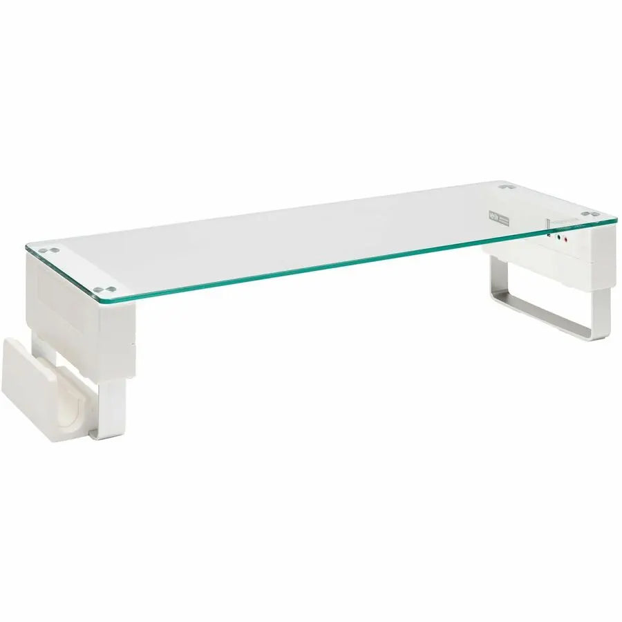 Eaton Tripp Lite Series MR248USBG Height Adjustable Glass Top Monitor Riser with USB and Audio Ports