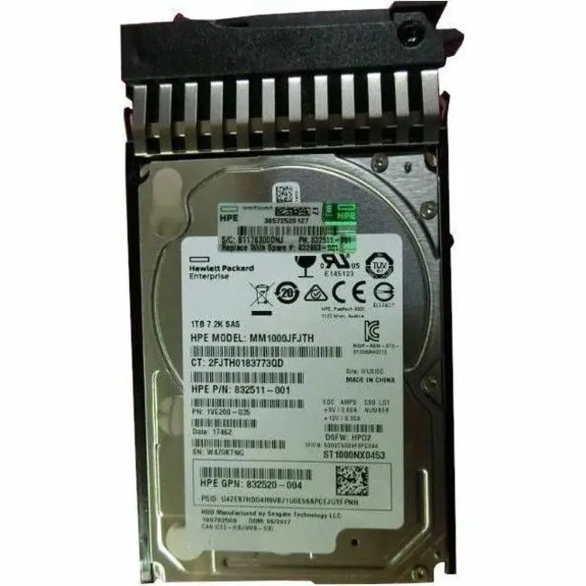 HPE Sourcing 1TB 12Gb/s SAS 2.5-inch Internal Hard Drive (Part Number 832983-001)