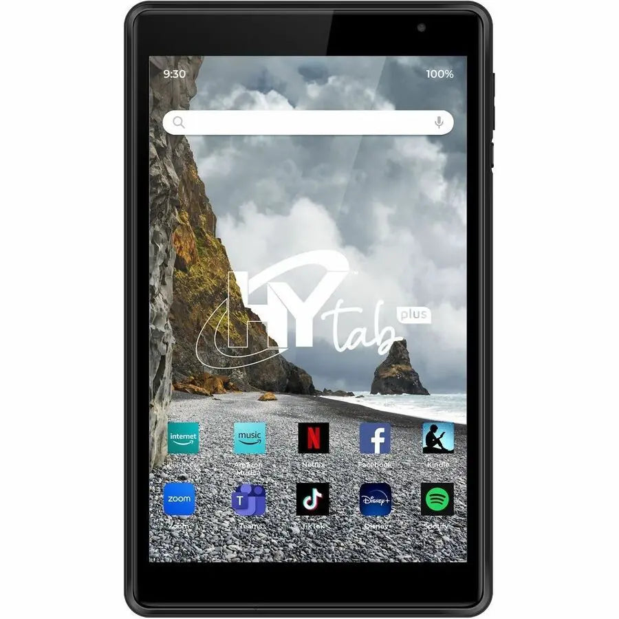 Hyundai HyTab Plus 8WB3 Tablet with Octacore A523 Processor, 8-Inch HD IPS Display, 4GB RAM, 64GB Storage, and Android 13 in Black
