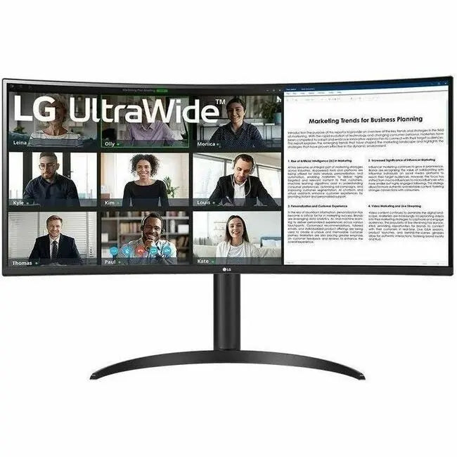 LG 34BR55QC-B 34-Inch Curved UWQHD LCD Monitor with HDR10 and USB-C Power Delivery
