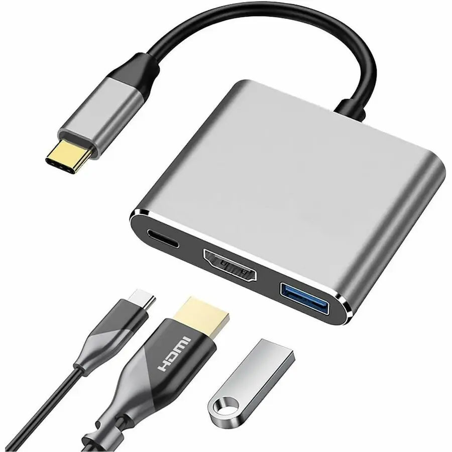 4XEM 3-in-1 USB-C Hub with 4K HDMI and USB 3.0 - White, Model 4XUSBCHUB02