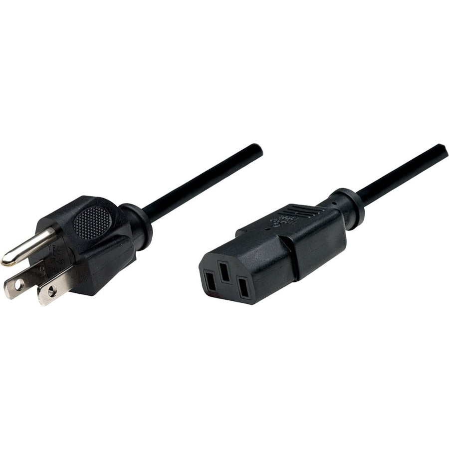 Manhattan PC Power Cable 6 ft Black with NEMA 5-15 and IEC 60320 C13 Connectors