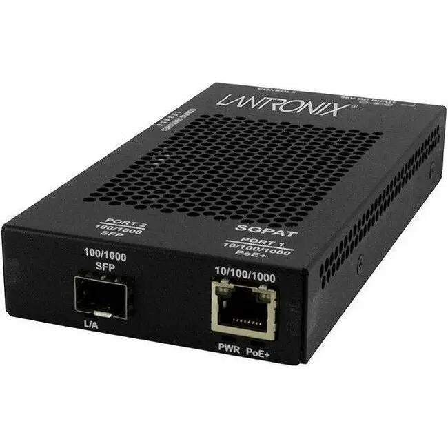LANTRONIX IOT SGPAT1040-105 PoE+ Media Converter with Fiber Support by LANTRONIX - IOT