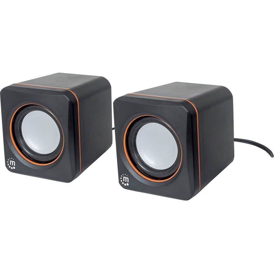 Manhattan 2600 Series USB Mobile Speaker System - Compact Stereo Speakers for Notebook, Netbook & Portable Media Devices