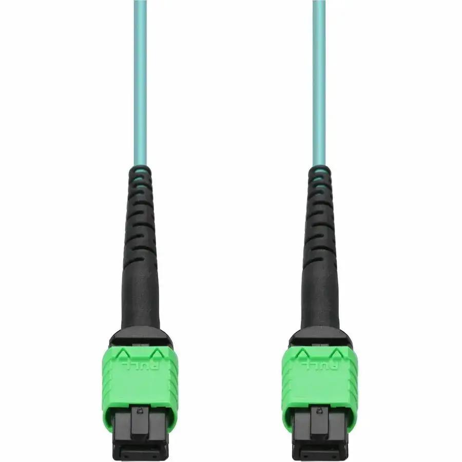 AddOn 3m MPO/APC to MPO/APC Aqua OM4 LSZH 12-Strand Fiber Patch Cable by ADDON