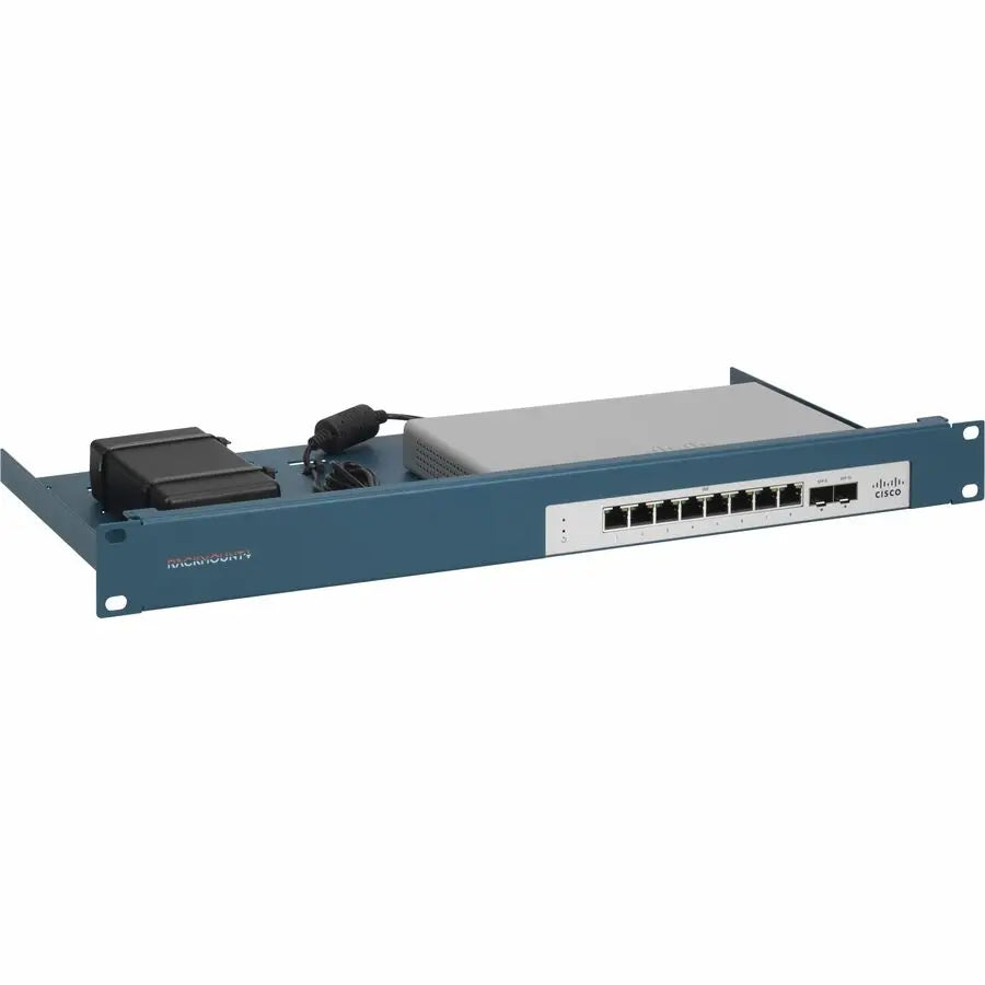 RACKMOUNT.IT Cisrack Rackmount Kit for Cisco MS120-8LP Switch, Metallic Blue