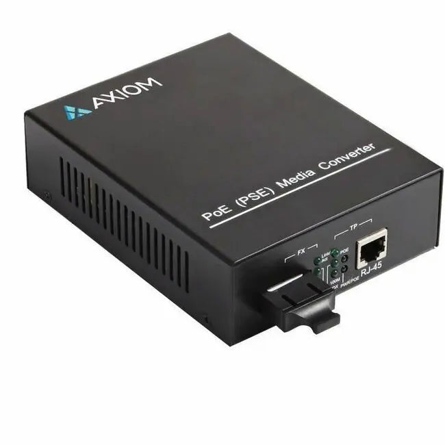 Axiom AXG102081 PoE+ Media Converter with 10/100/1000Base-TX to 1000Base-FX Fiber Conversion