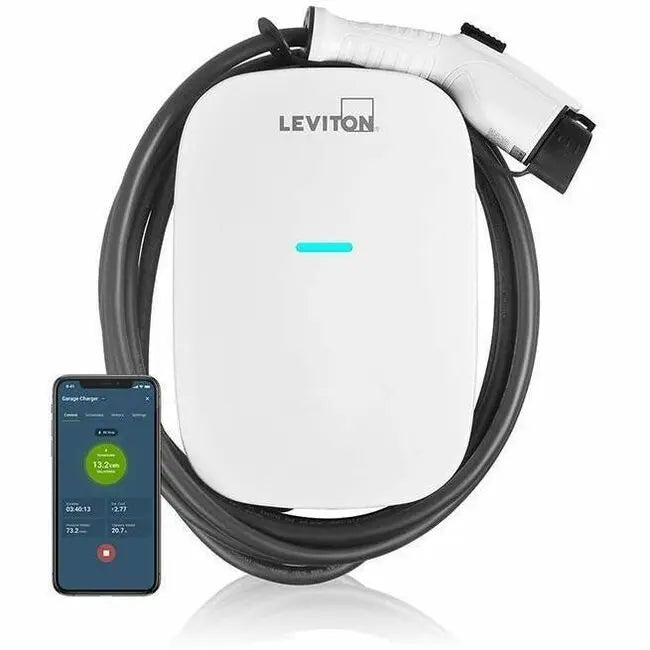 Leviton EV32W 32 Amp Level 2 Electric Vehicle Charger for Indoor and Outdoor Use