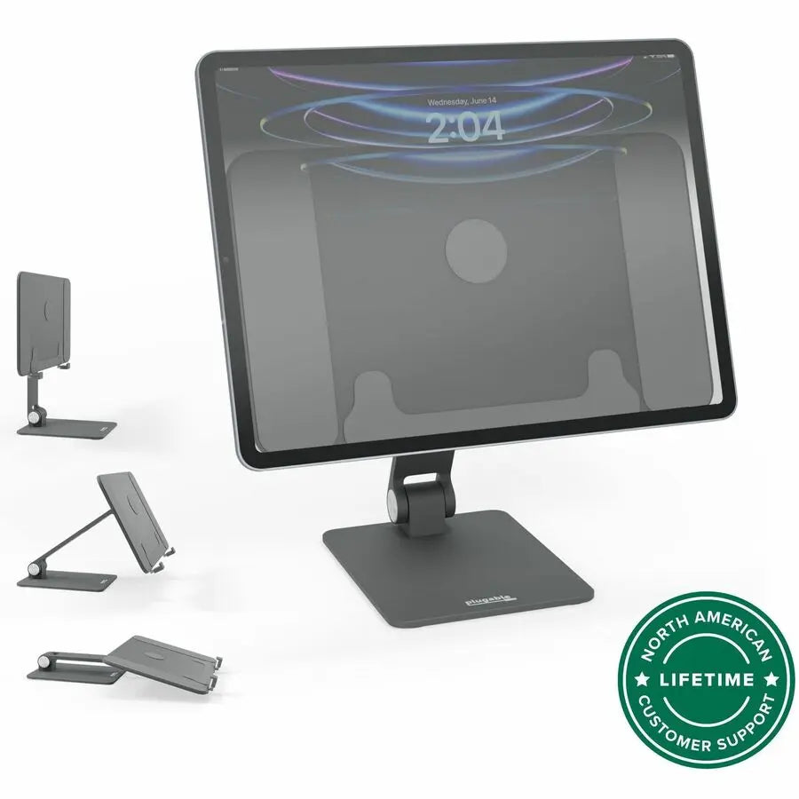 Plugable Magnetic Tablet Stand for iPad Pro 12.9-inch - Adjustable & Portable Aluminum Holder