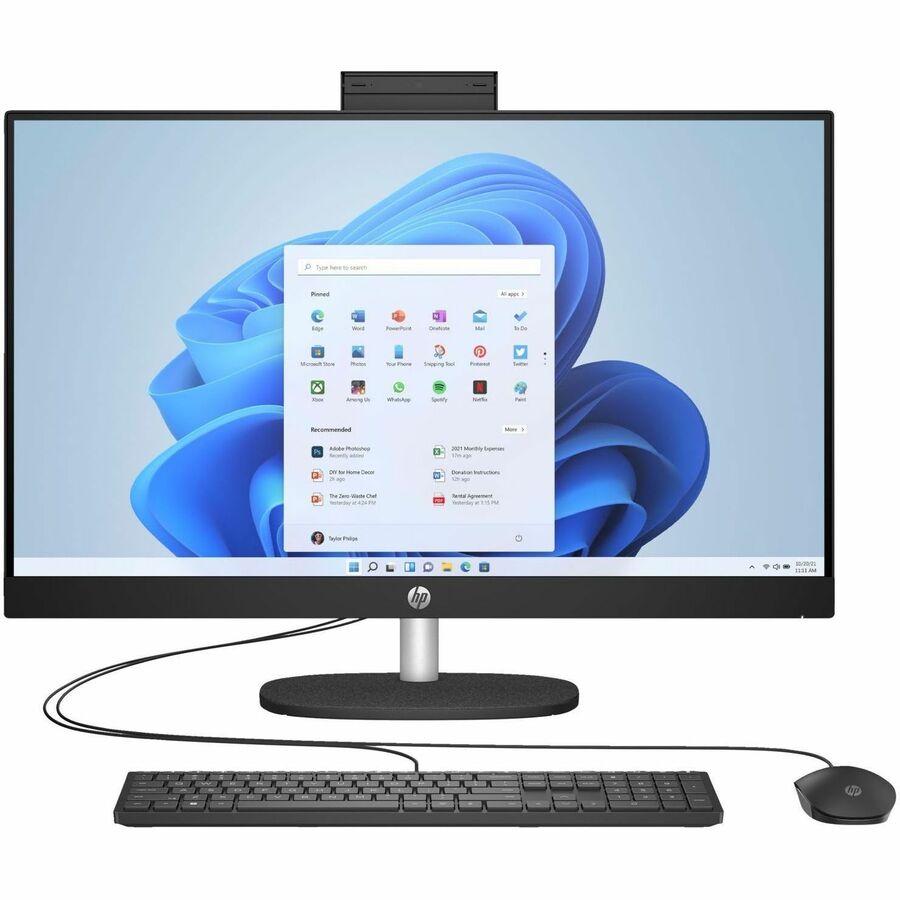 HP 27-cr0016 All-in-One Desktop Computer with AMD Ryzen 5, 27-Inch FHD Display, 8GB RAM, 512GB SSD, Shell White