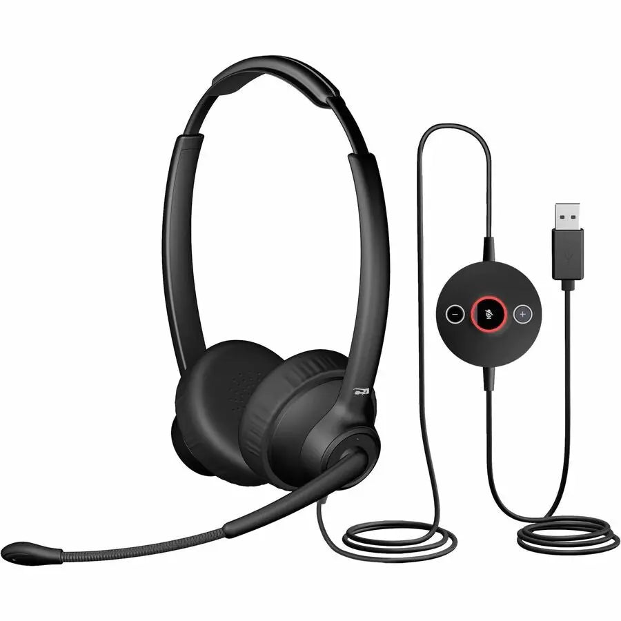 Cyber Acoustics AC-304 Professional USB Headset with AI Noise Cancellation for Clear Calls