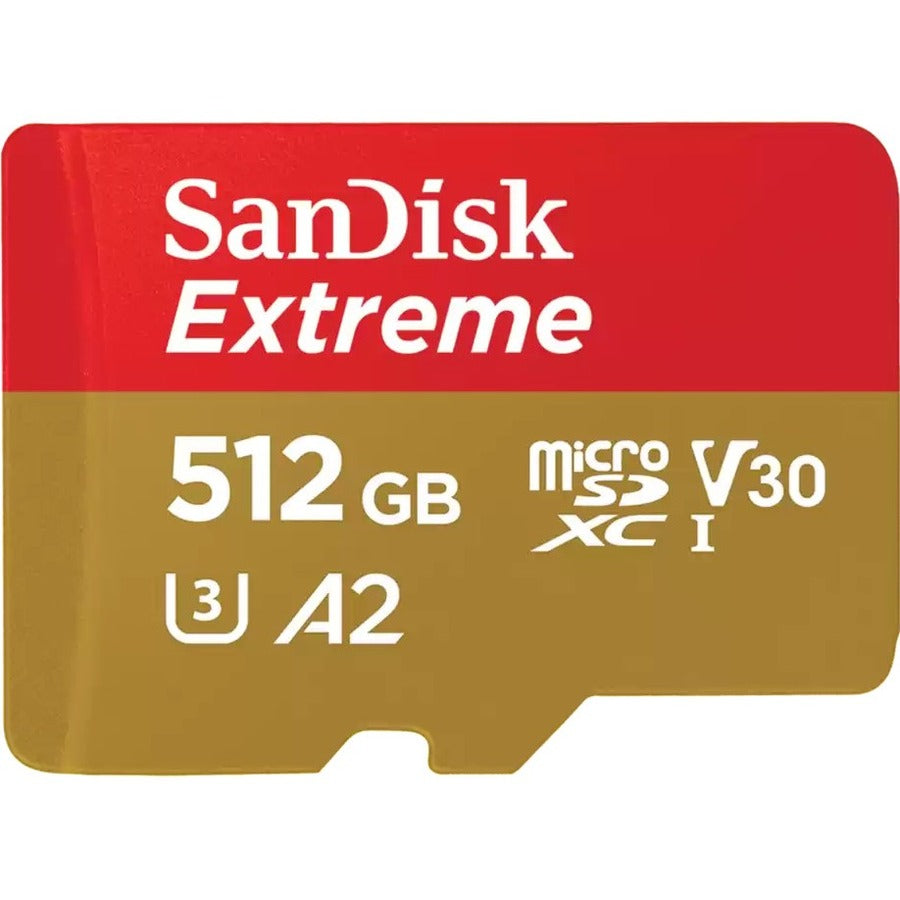SanDisk Extreme 512 GB microSDXC UHS-I Card - High-Speed 4K Video & App Performance