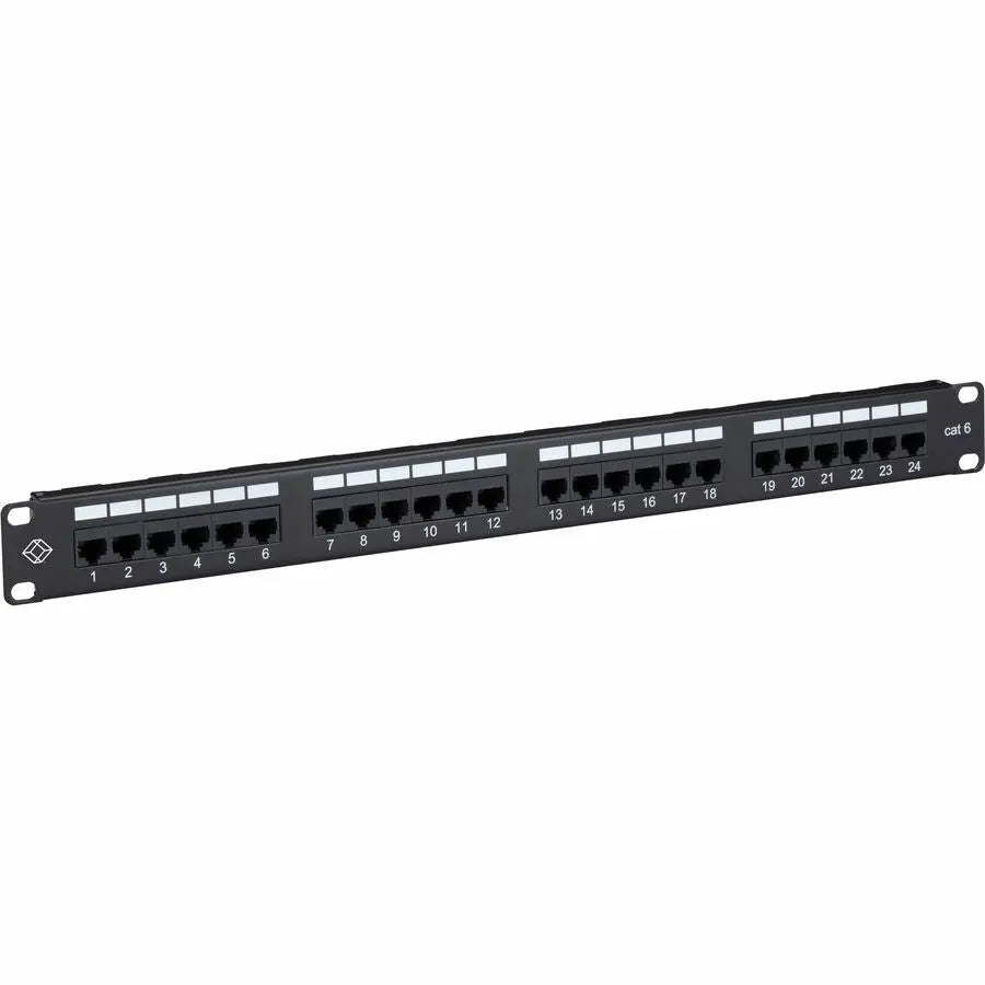 Black Box JPM624A-R2 Connect CAT6 Unshielded Patch Panel - 1U, Fully Populated with Gold Contacts