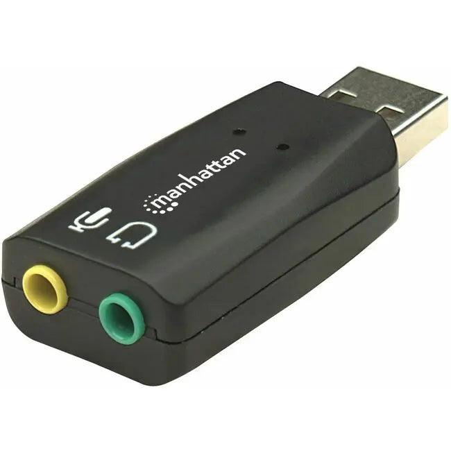 IC INTRACOM Hi-Speed USB 3-D Sound Adapter with 3.5mm Microphone and Audio Output Ports
