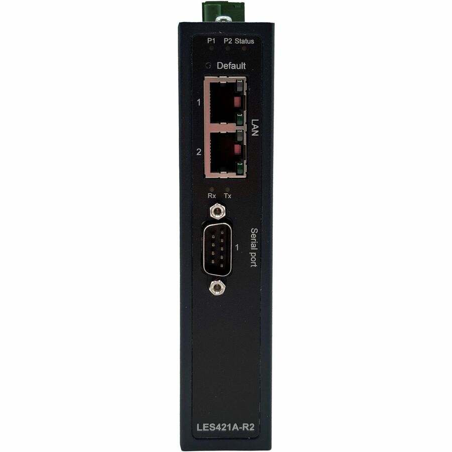 Black Box LES421A-R2 Industrial RS-232/422/485 Serial Device Server for Reliable Ethernet Connectivity