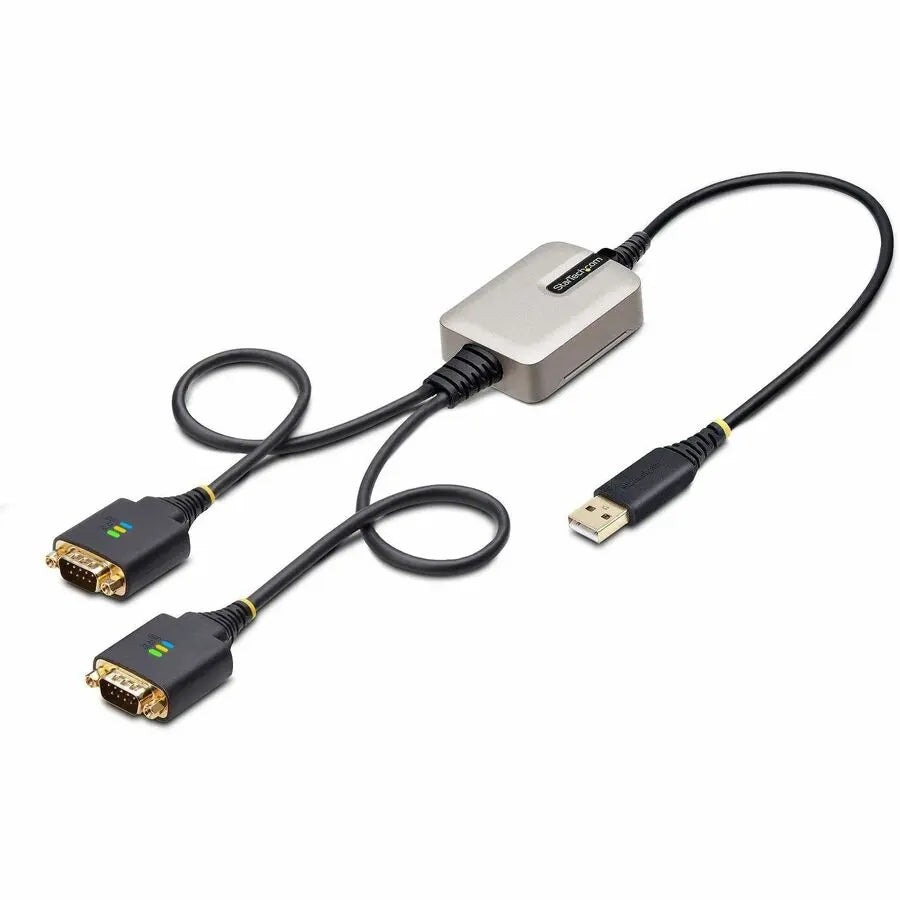 StarTech.com 2P1FFCUSBSERIAL 2-Port USB to Serial Adapter Cable with Dual RS-232 DB-9 Connectors