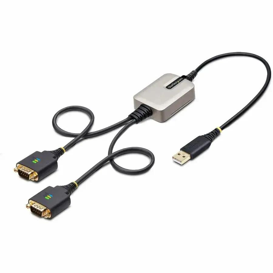 StarTech.com 2P1FFCUSBSERIAL 2-Port USB to Serial Adapter Cable with Dual RS-232 DB-9 Connectors by StarTech.com