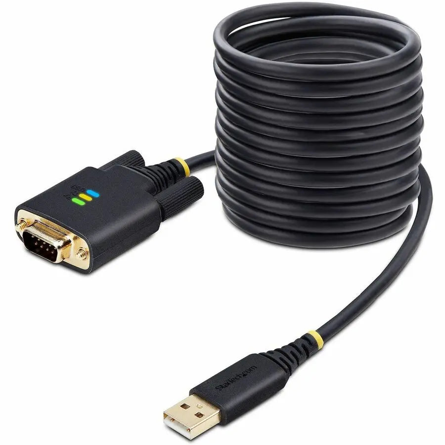 StarTech.com 10ft USB to Serial Adapter Cable with COM Retention and FTDI Chipset - DB9 RS-232