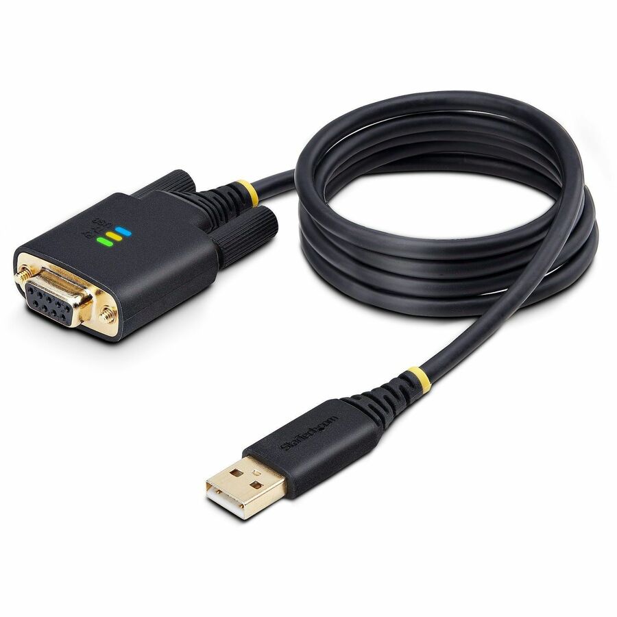 StarTech.com 1P3FFCNB-USB-SERIAL 3.3 ft USB-A to RS-232 Null Modem Serial Adapter Cable