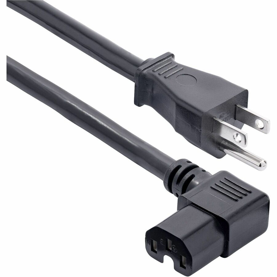 StarTech.com PXT515C158RA 8 ft Heavy-Duty Power Cord with Right-Angle IEC C15 Connector