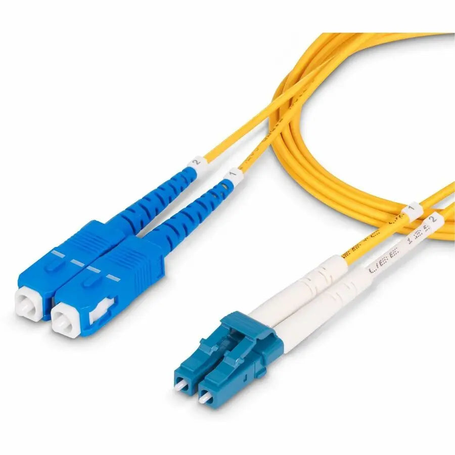 StarTech.com SMLCSCOS27M OS2 LC to SC Single Mode Duplex Fiber Optic Patch Cable