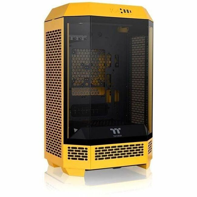 Thermaltake The Tower 300 Bumblebee Micro Tower Chassis – Compact Mini ITX Case with Octagonal Design and Enhanced Cooling Support