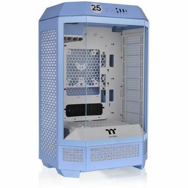 Thermaltake The Tower 300 Hydrangea Blue Micro Tower Chassis - Compact Mini ITX Case with Support for Up to 8 Fans and 420mm Radiator