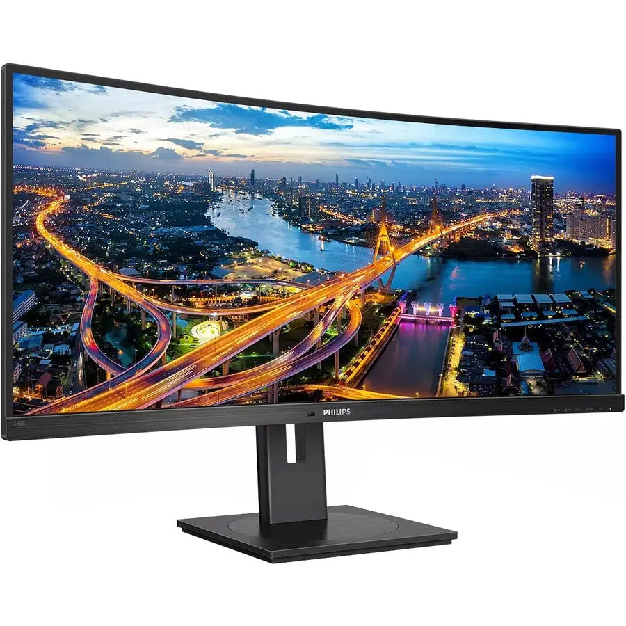 Philips B-Line 346B1C 34-Inch Curved UltraWide QHD LED Monitor with USB-C Docking and KVM Switch