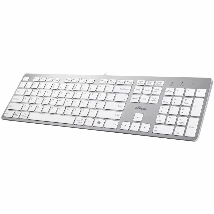 Adesso EasyTouch 730UW USB-C Multi-OS Keyboard with CoPilot AI Hotkey and Versatile Connectivity