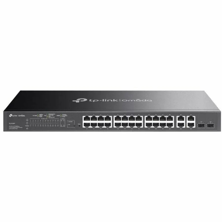 TP-Link Omada SL2428P 24-Port 10/100 Mbps + 4-Port Gigabit PoE+ Managed Switch
